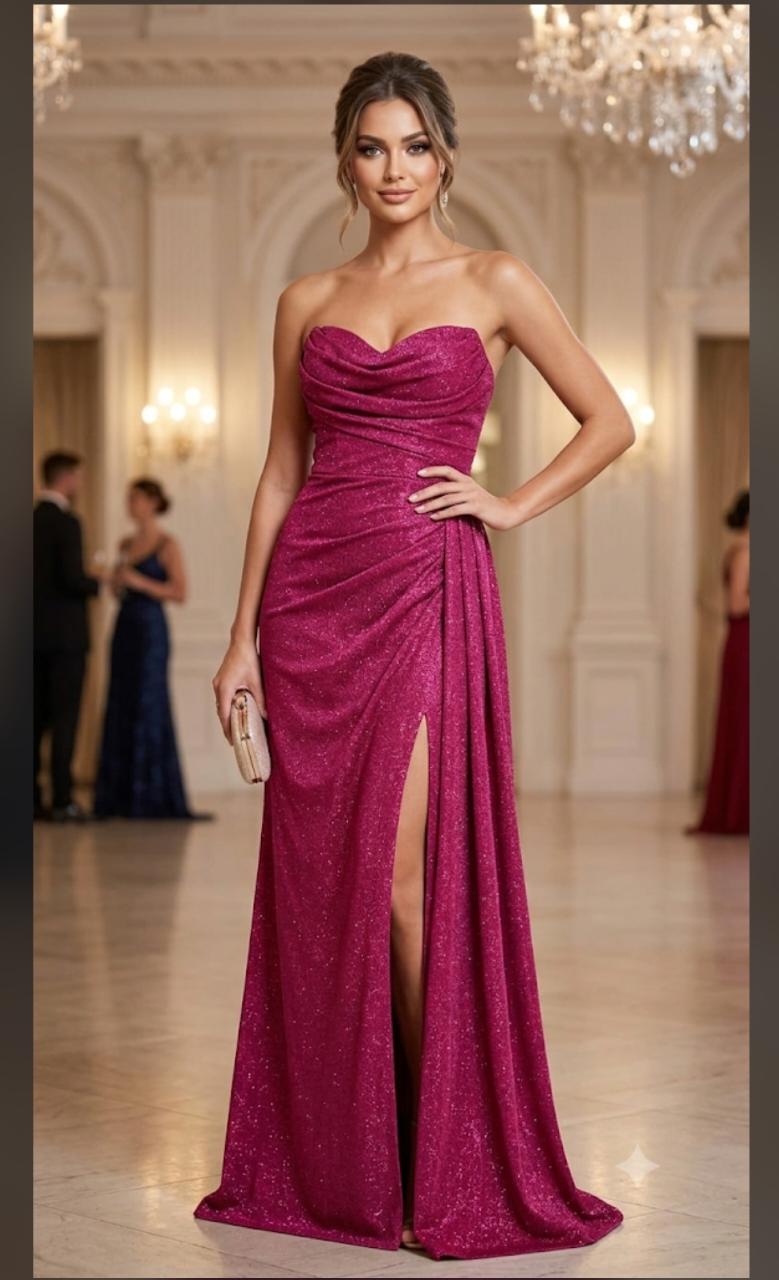 Vestido Longo Tomara Que Caia Lurex