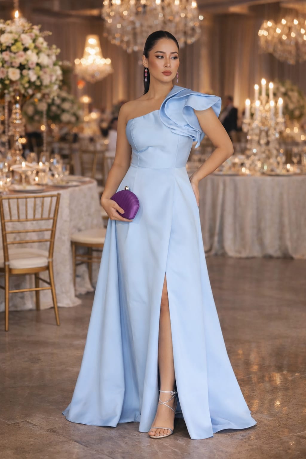 Vestido de Festa Longo Azul Serenity
