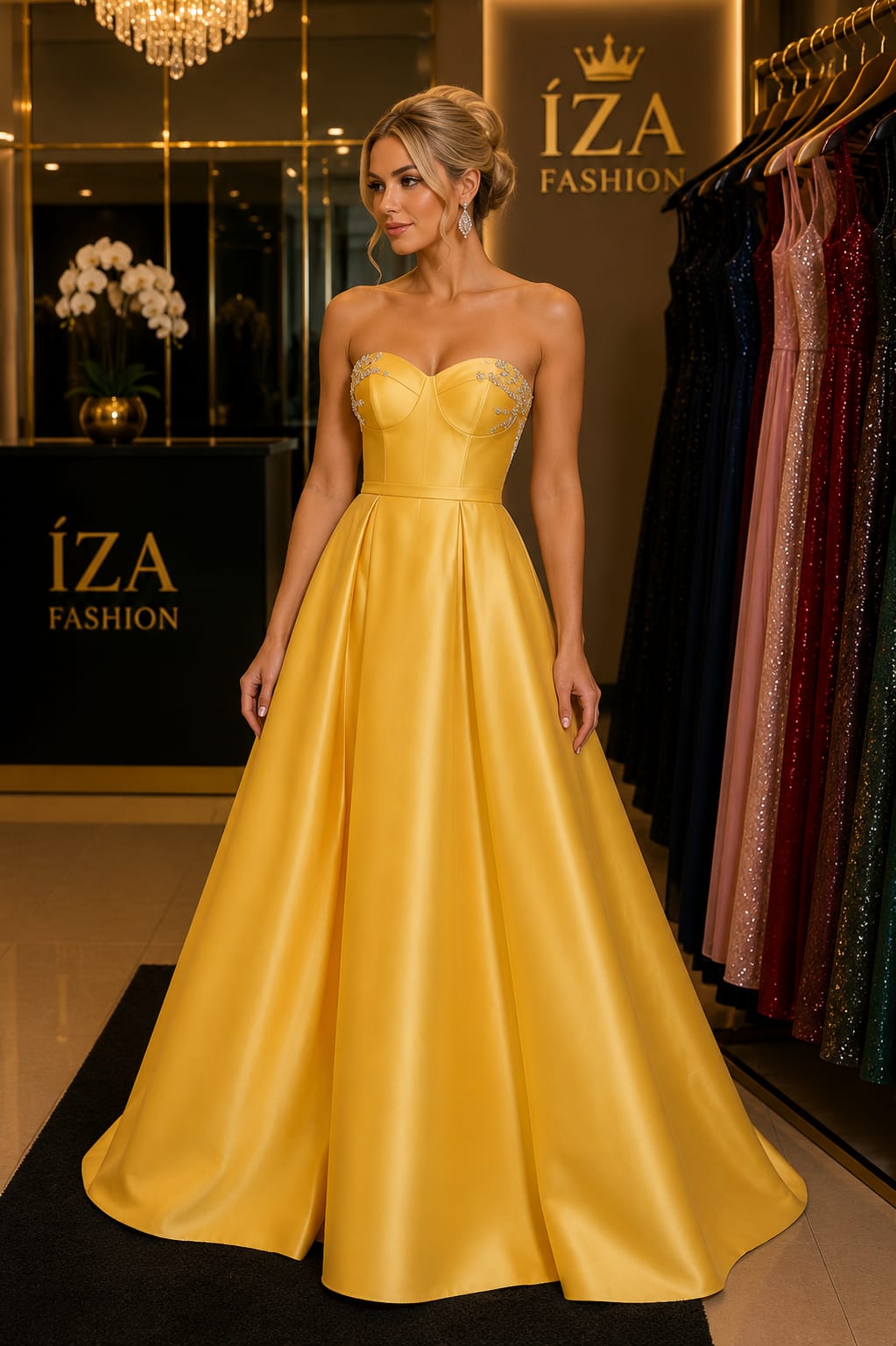 Vestido Zibeline Tomara que Caia Bordado